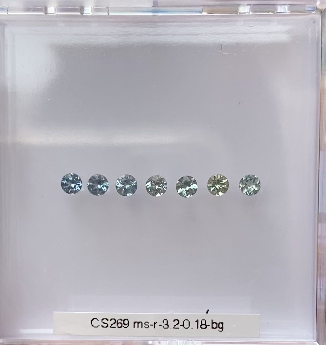 0.18ct Calibrated Round Montana Sapphires (3.2mm) CS269
