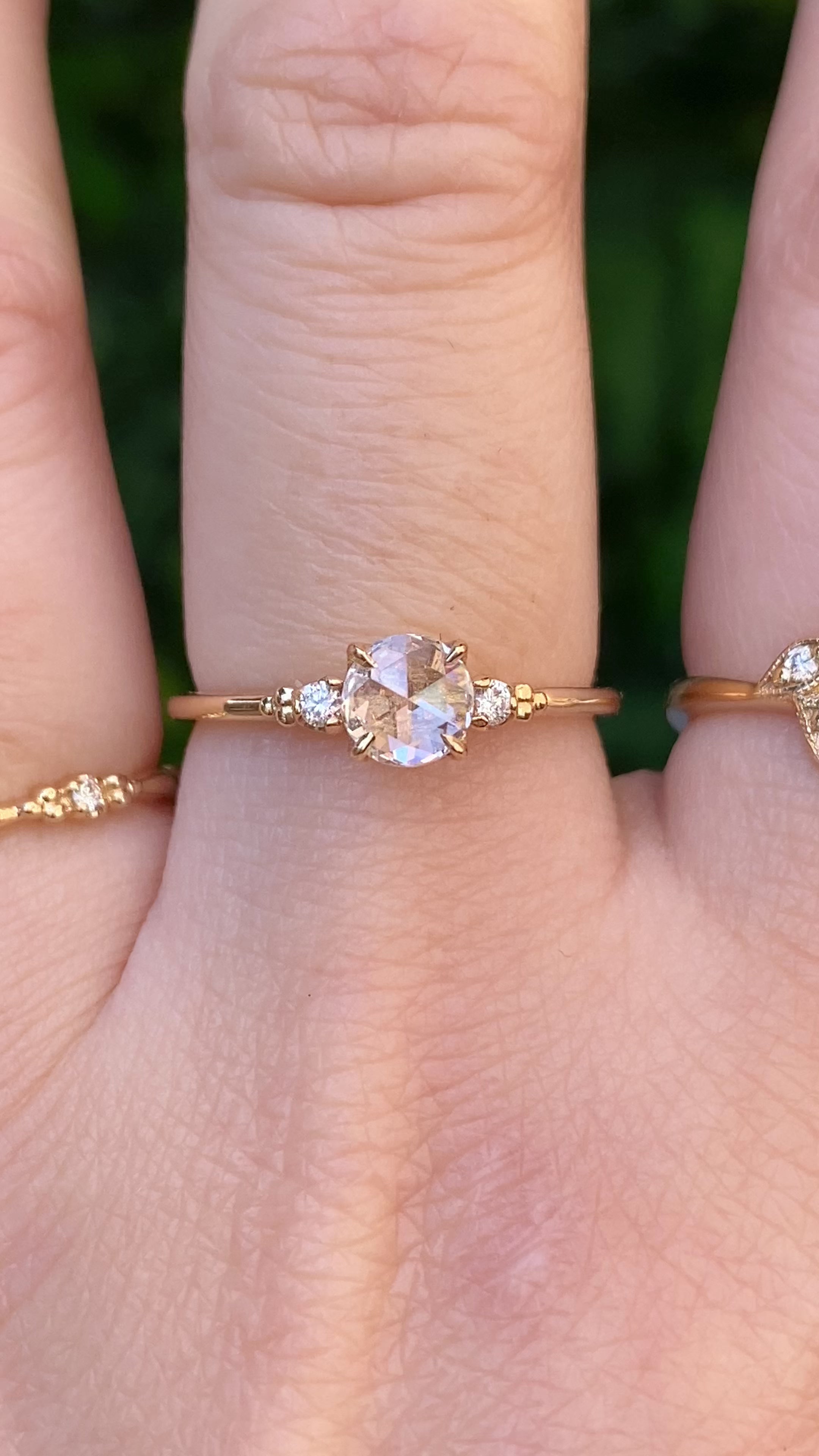 Estel Ring, 0.45ct Rose Cut Diamond