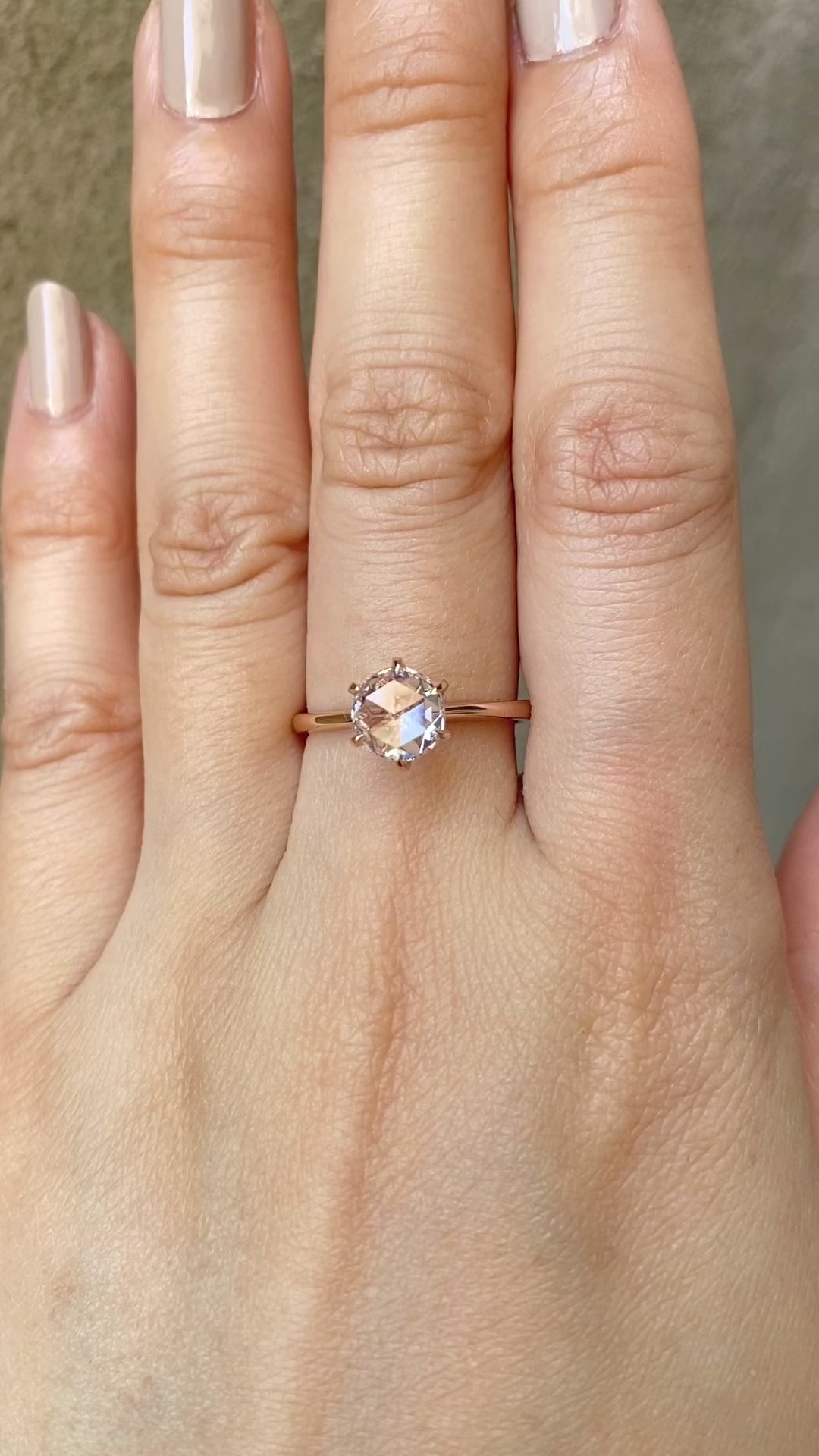 Floryn Round Rose-Cut Diamond Ring