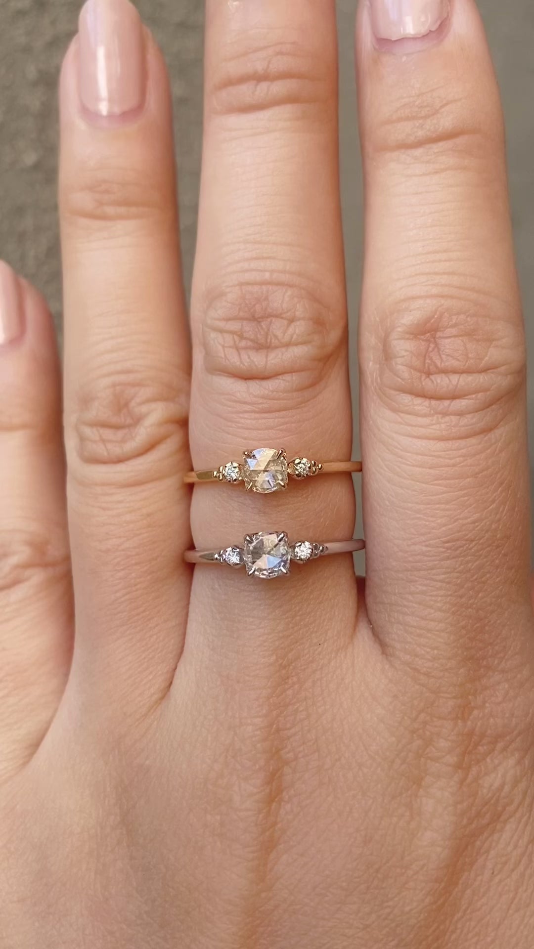 Estel Round Rose-Cut Diamond Ring