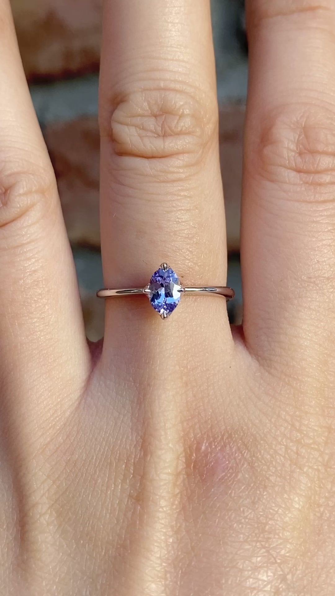 Alice Ring, 0.60ct Light Blue Sapphire