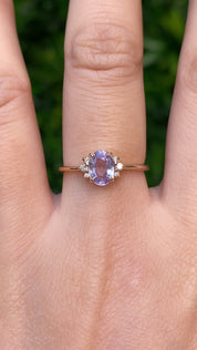Lena Ring, 0.84ct Lavender Purple Madagascar Sapphire