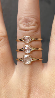 Kylie Round Rose Cut Diamond Ring