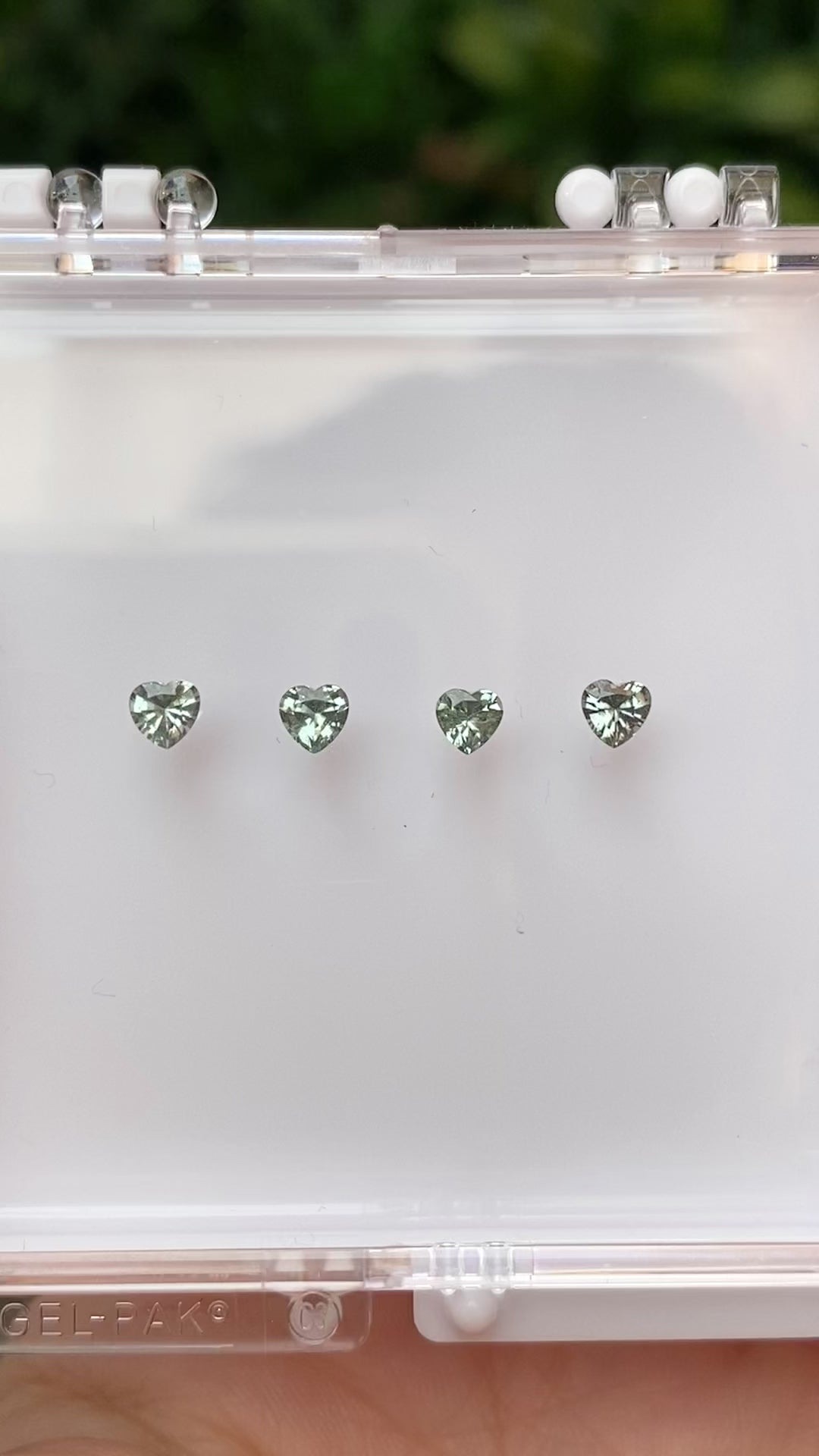 Heart Charm Green Sapphire 3.5mm
