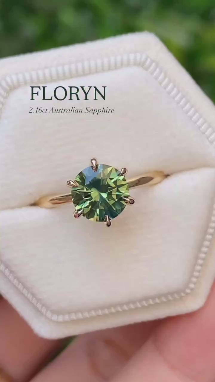 Floryn Ring, 2.16ct Green Australian Sapphire