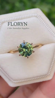 Floryn Ring, 2.16ct Green Australian Sapphire