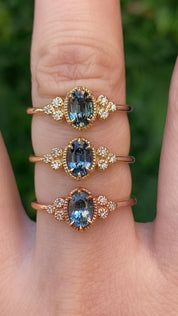 Celine Ring, 0.60ct Montana Sapphire