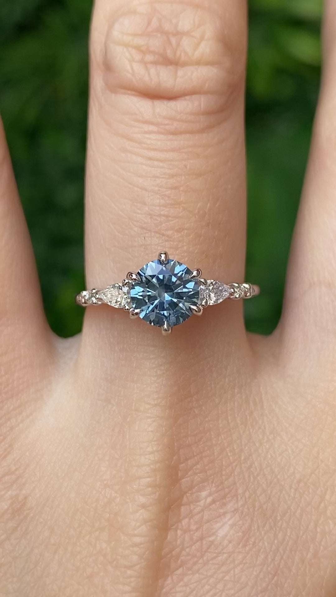 Estel Fleur Petal Ring, 1.34ct Blue Montana Sapphire