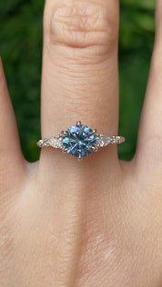Estel Fleur Petal Ring, 1.34ct Blue Montana Sapphire