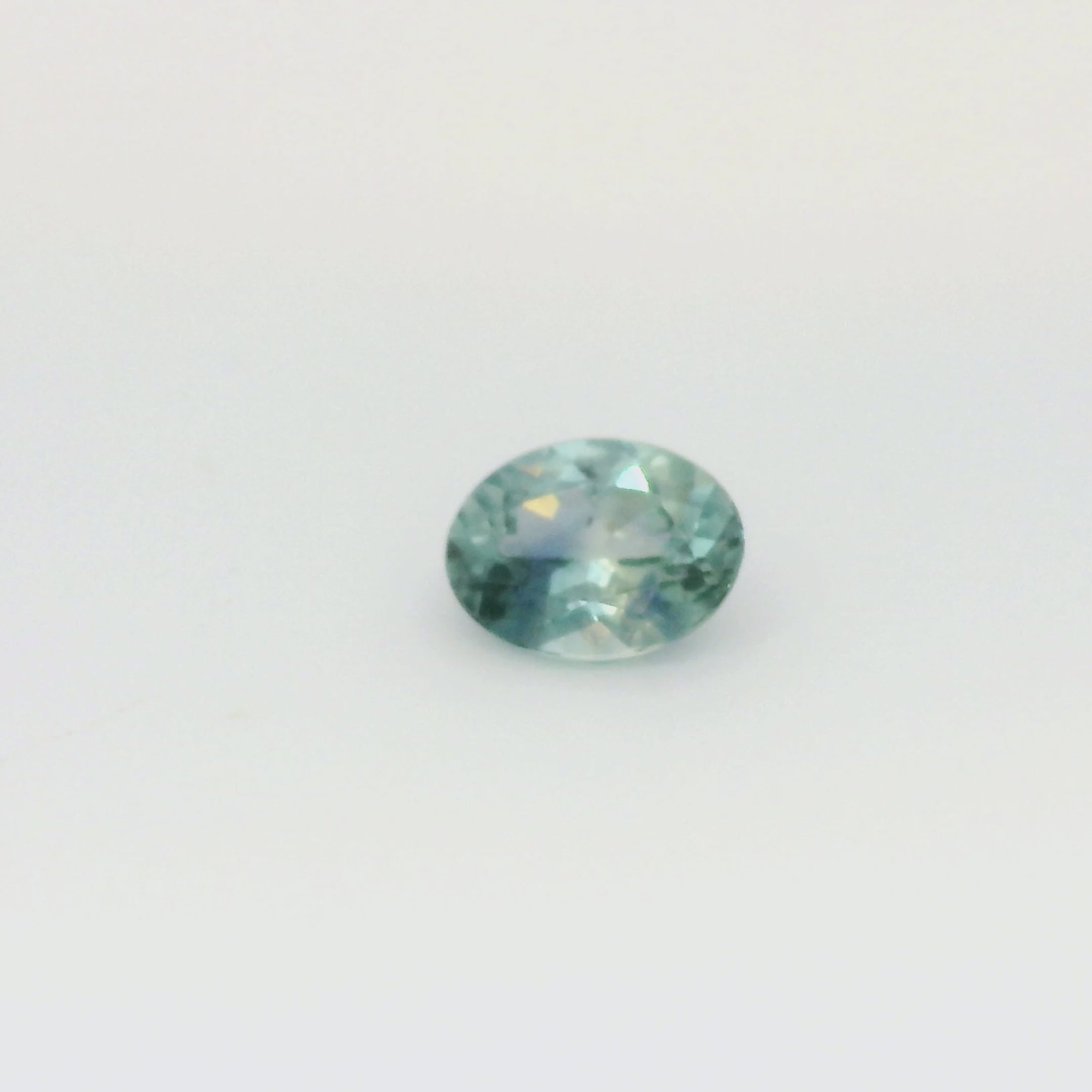 1.57ct Oval Cut Light Blue Green Montana Sapphire SO613