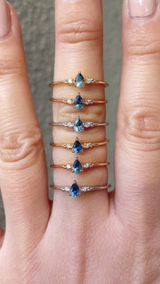 Estel Ring, 0.15ct Montana Sapphire