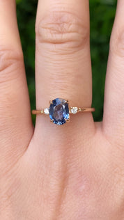 Estel Ring, 1.06ct Blue Srilanka Sapphire