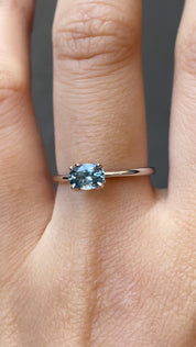Sara Ring, 0.71ct Blue Montana Sapphire