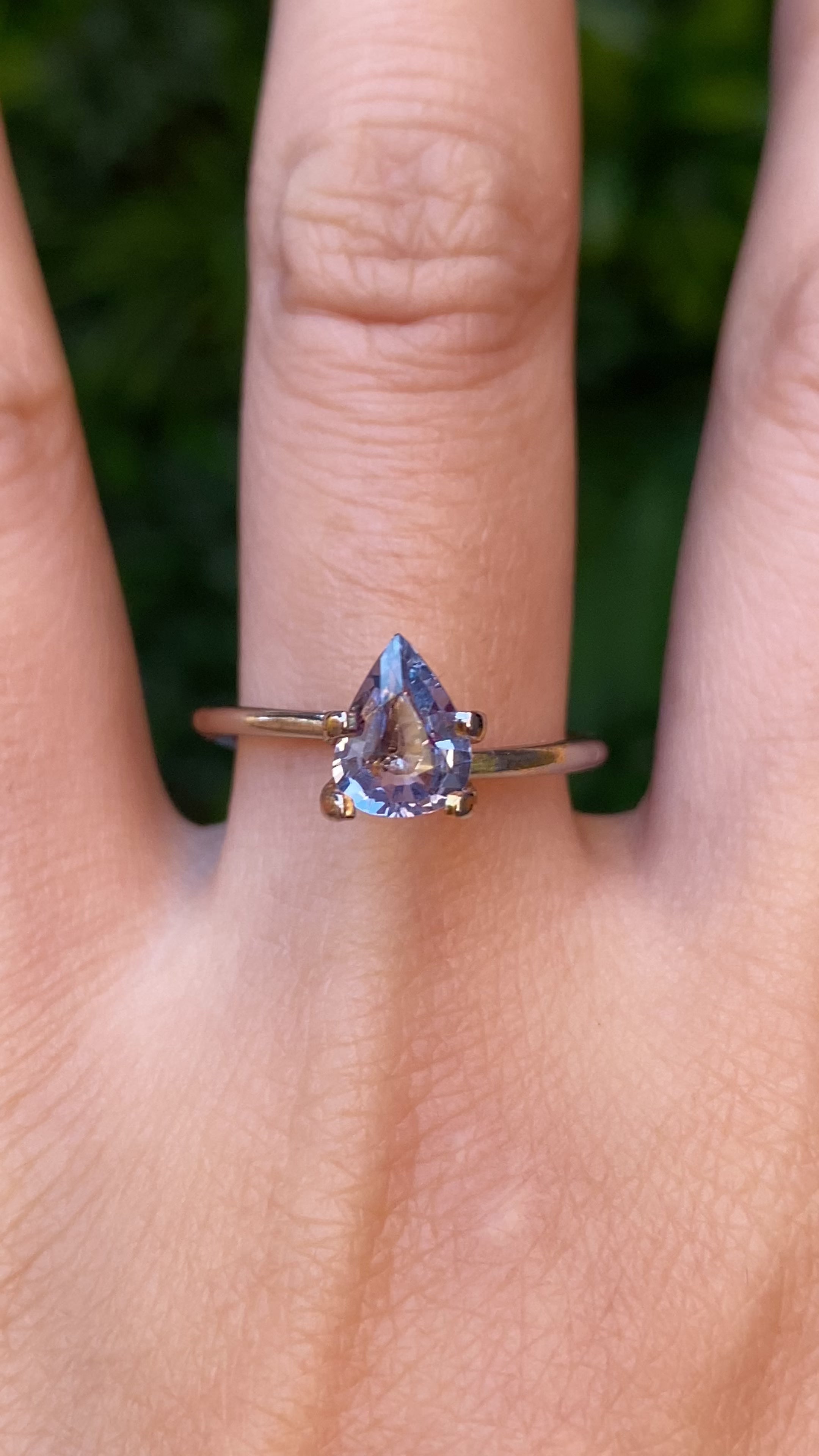 1.11ct Pear Cut Blue Madagascar Sapphire SF428
