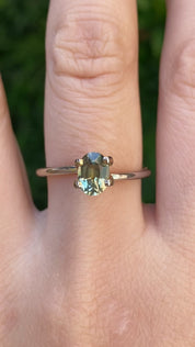 1.07ct Oval Cut Green Montana Sapphire Sapphire SO673