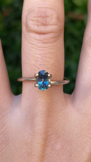 1.08ct Oval Cut Blue Green Montana Sapphire SO737