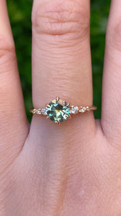 Estel Fleur Ring, 1.10ct Montana Sapphire