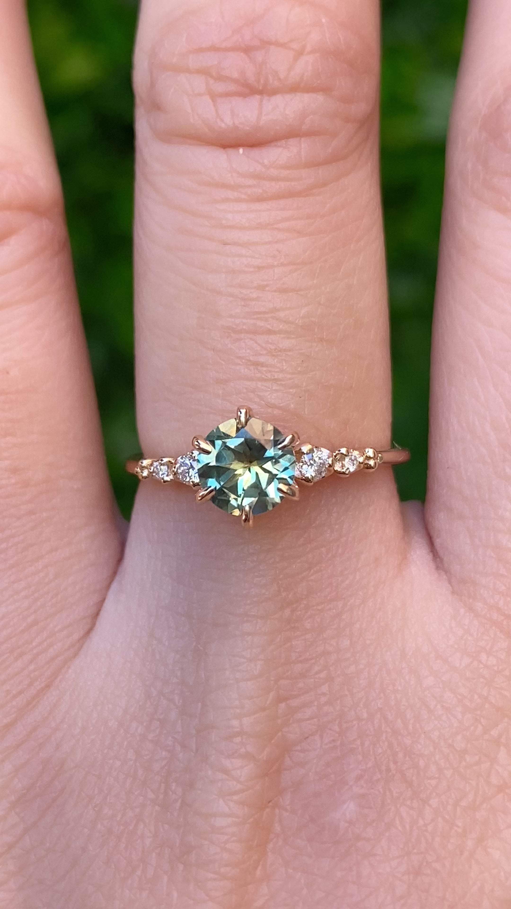 Estel Fleur Ring, 1.10ct Montana Sapphire
