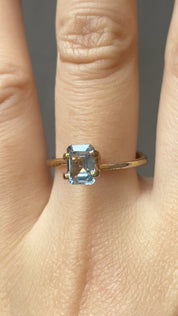 1.38ct Emerald Cut Light Blue Montana Sapphire SF336