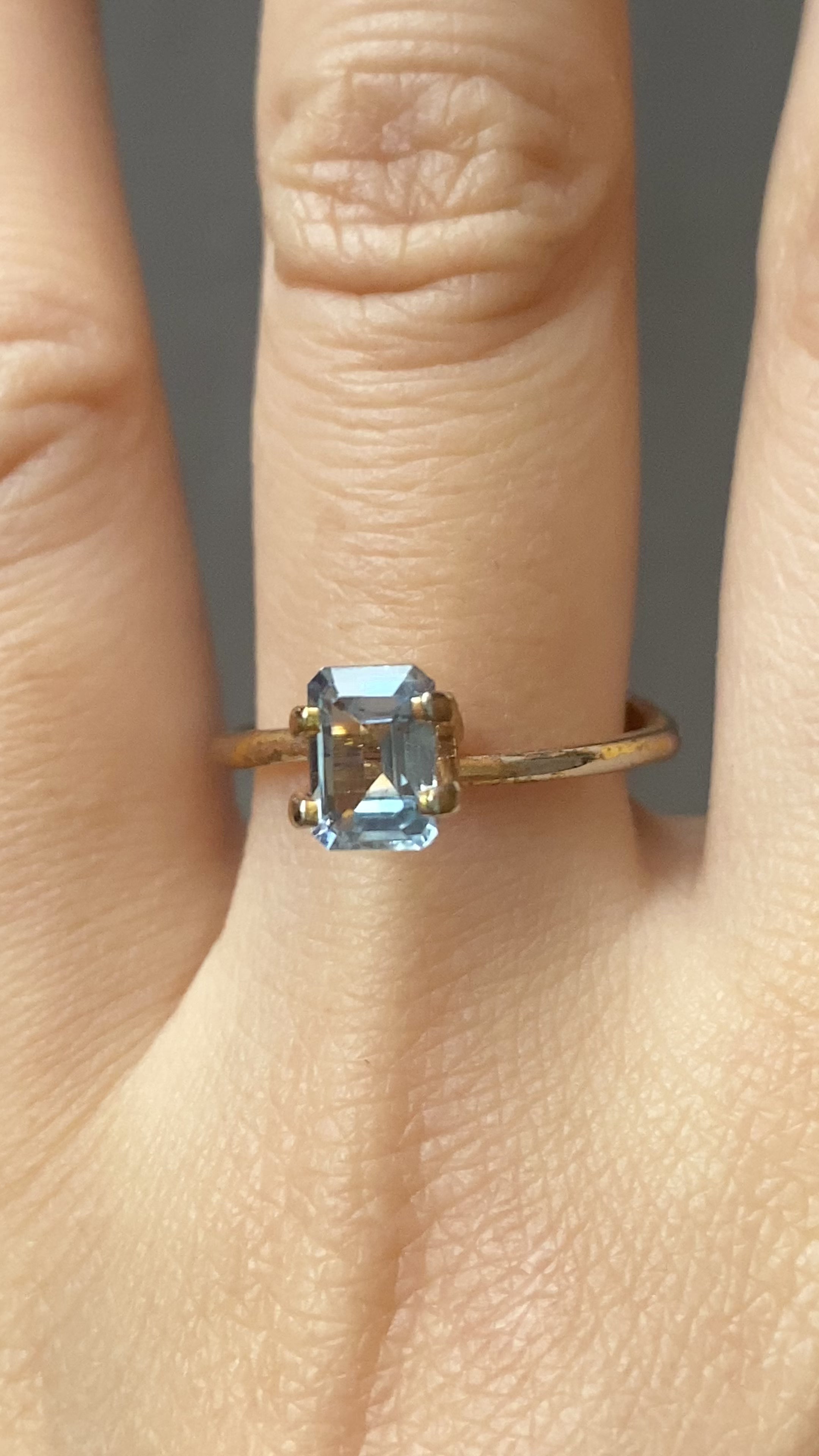1.38ct Emerald Cut Light Blue Montana Sapphire SF336
