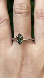 0.96ct Marquise Cut Green Madagascar Sapphire SF418