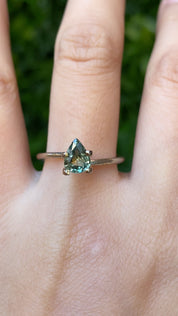 1.01ct Pear Cut Green Madagascar Sapphire SF438