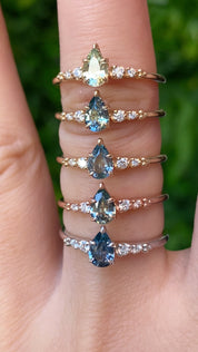 Estel Fleur Ring, 0.55ct Montana Sapphire