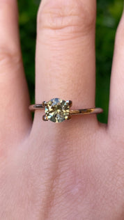 1.08ct Round Cut Parti Green Yellow Montana Sapphire SR329