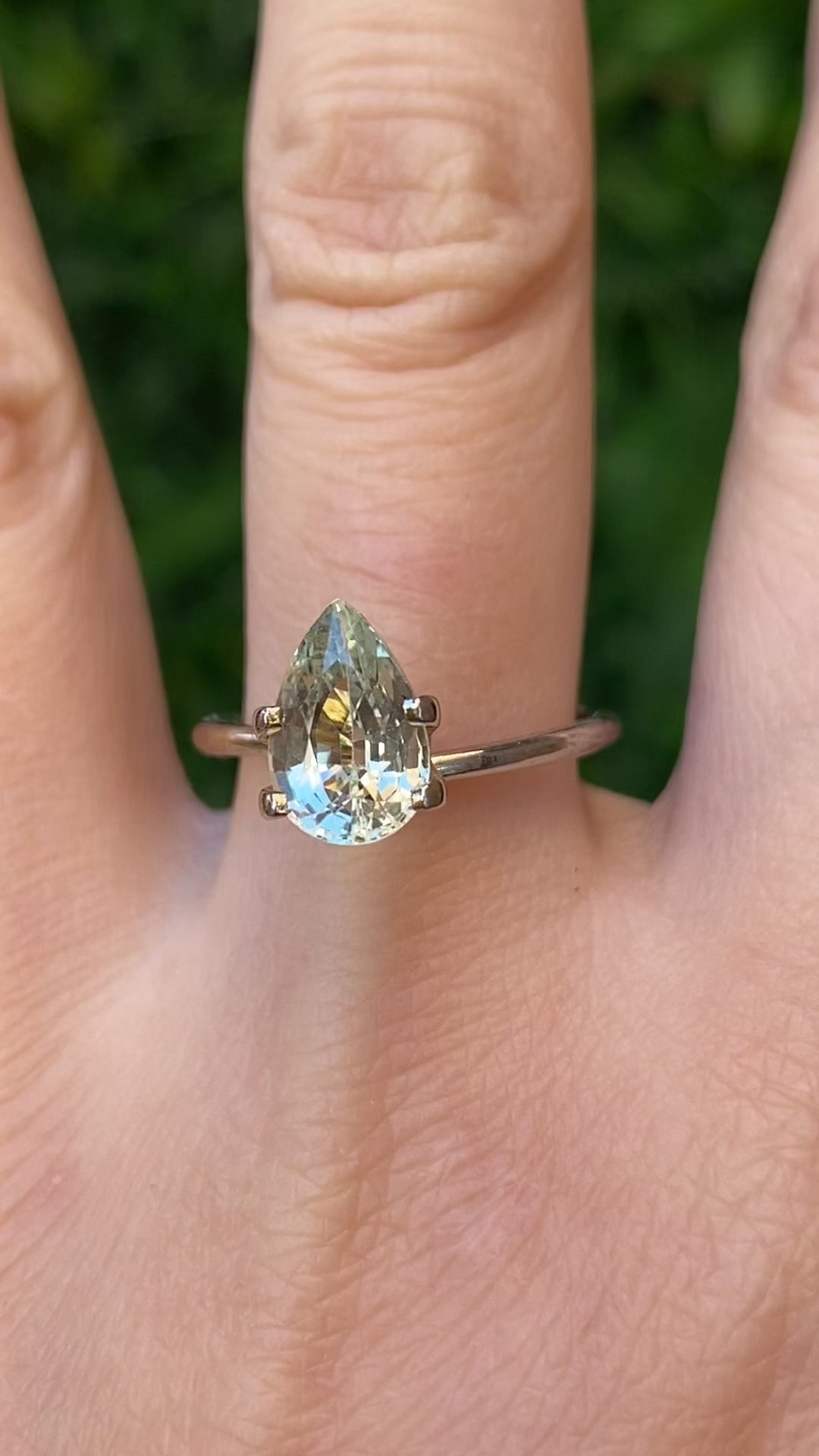 2.38ct Pear Cut Light green Madagascar Sapphire Sapphire SF503