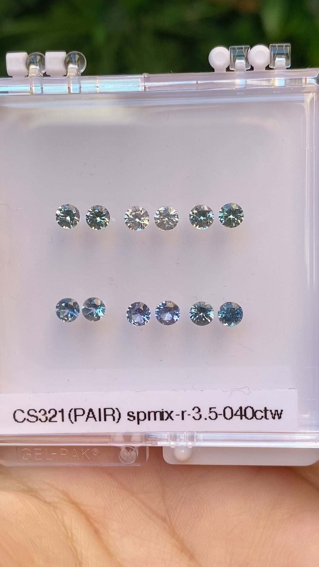 0.40ctw Calibrated Round Sapphires (3.5mm) CS321 | Pair