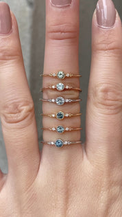 Estel Bezel Ring, 0.18ct Montana Sapphire