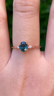 Estel Ring, 0.80ct Montana Sapphire