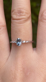 Estel Fleur Ring, 0.60ct Montana Sapphire