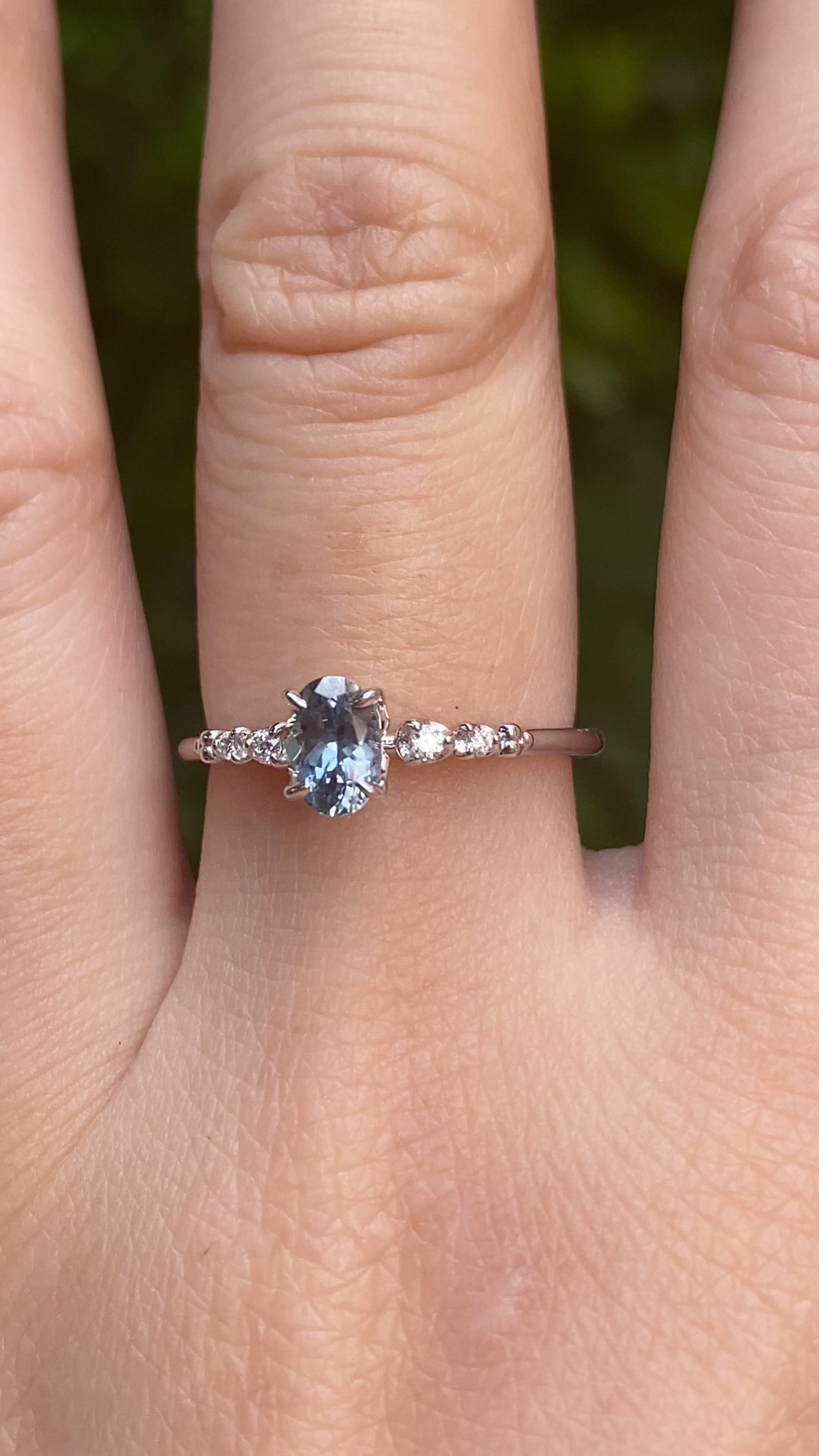 Estel Fleur Ring, 0.60ct Montana Sapphire