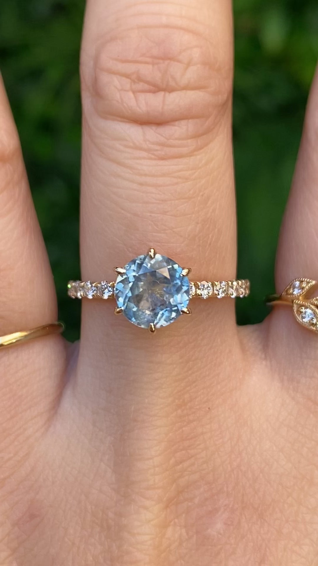 Maria Luxe Grand Ring, 2.06ct Blue Montana Sapphire