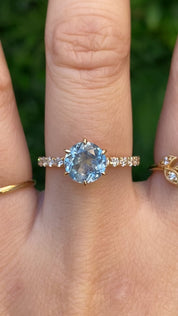 Maria Luxe Grand Ring, 2.06ct Blue Montana Sapphire