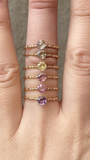 Candy Ring, 0.35ct Unheated Sapphire