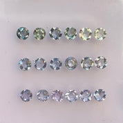 0.25ct Calibrated Round Madagascar Blue Green Sapphires (4.0mm) CS317