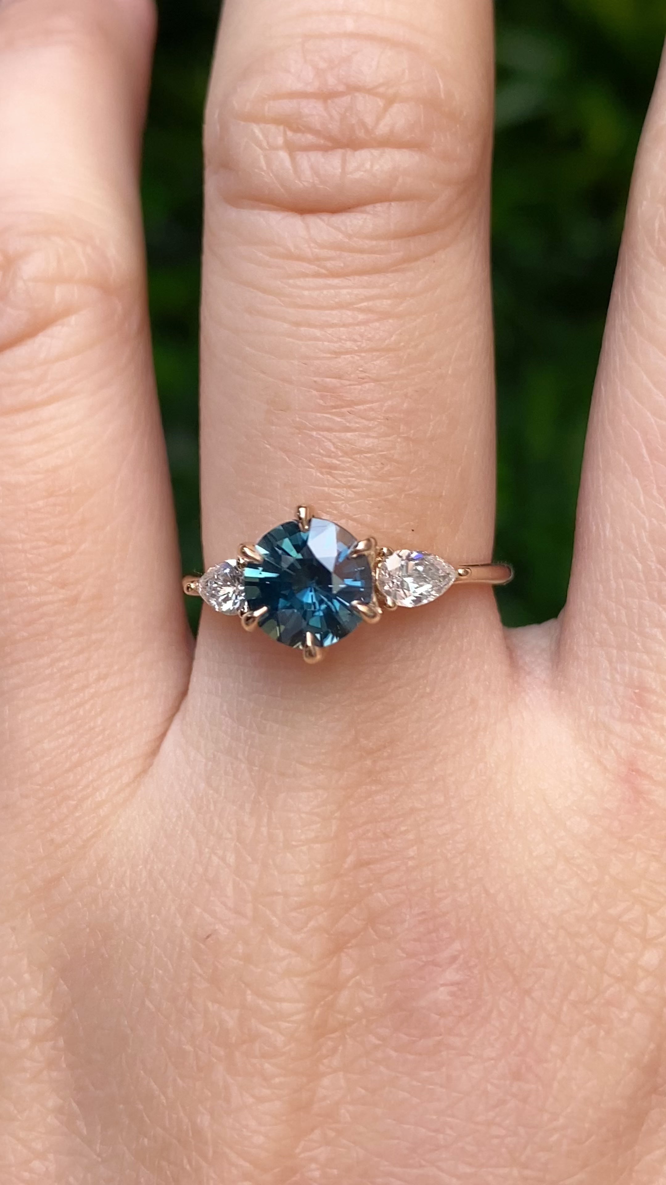 Claire Ring, 1.55ct Dark Blue Australian Sapphire