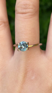 1.12ct Round Cut Light Blue Montana Sapphire SR342