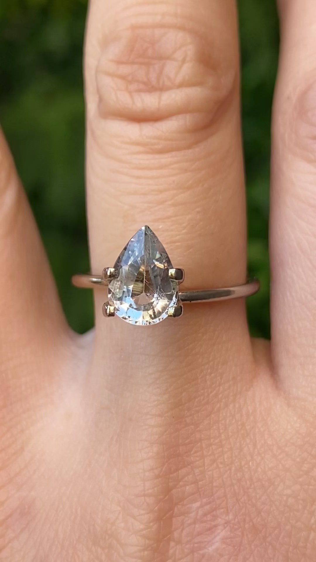 1.91ct Pear Cut Light Blue Green Madagascar Sapphire SF530