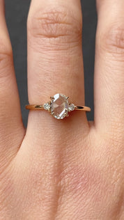 Emilie Oval Rose Cut Diamond Ring