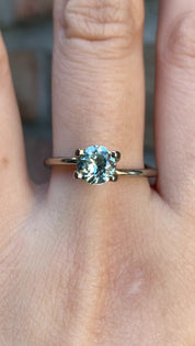 1.09ct Round Cut Parti Light Green Montana Sapphire SR281