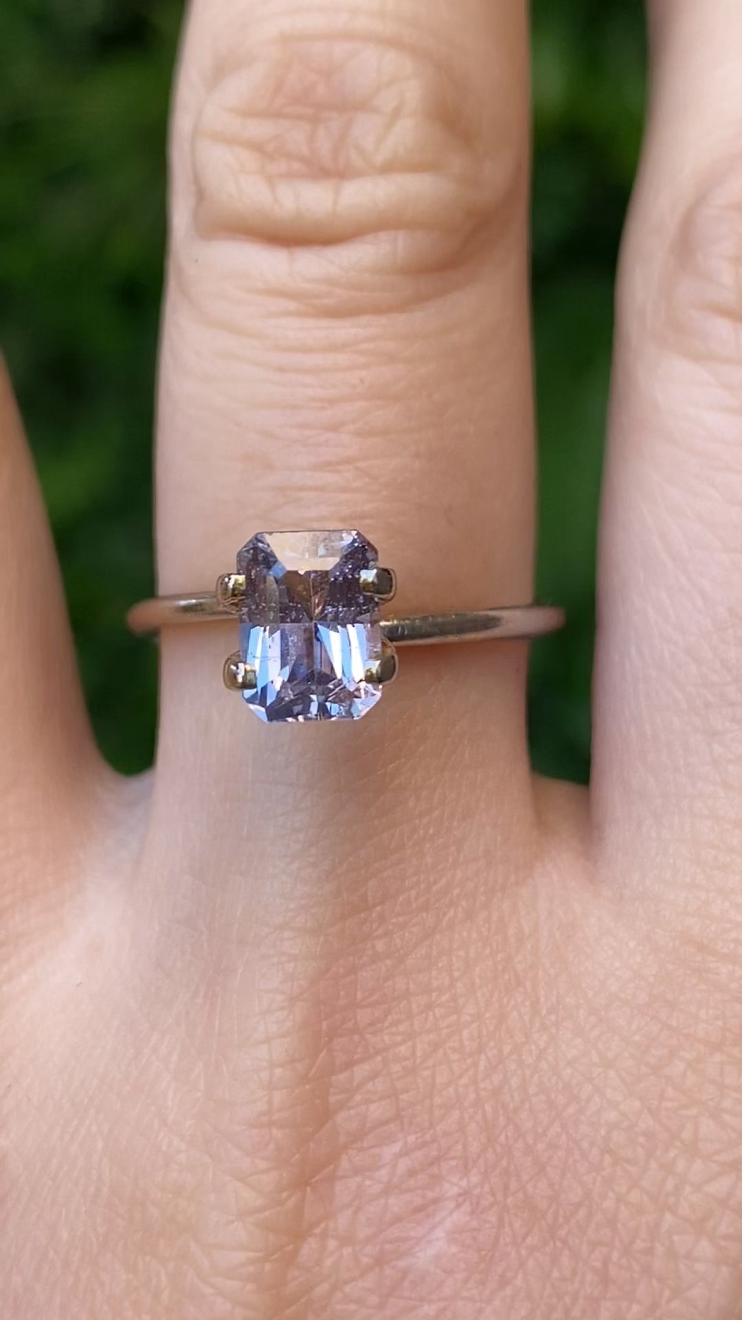 1.62ct Emerald Cut Lavender Blue Madagascar Sapphire SF519