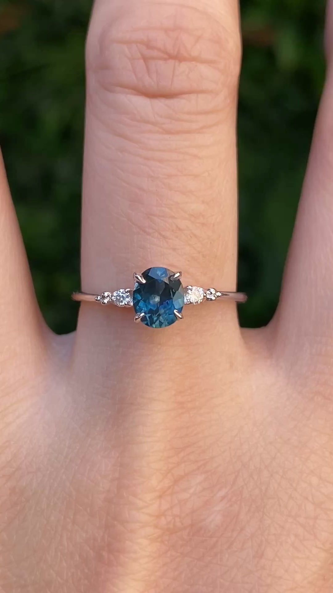 【一点物】エステルリング ・0.80ct・モンタナ産ブルーサファイア・K14WG