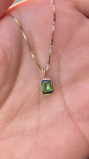 Patia Emerald-Cut Queensland Sapphire Charm