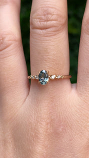 Estel Fleur Ring, 0.60ct Montana Sapphire