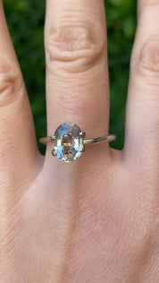 2.35ct Oval Cut Light Green Madagascar Sapphire SO615