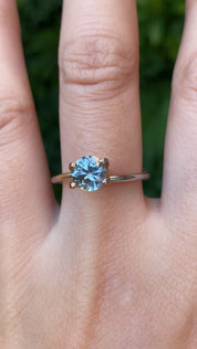 1.26ct Round Cut Teal Blue Montana Sapphire SR381