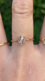 Nina Ring, 0.50ct Oval Rose Cut Diamond